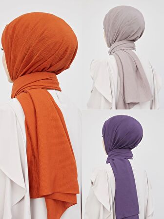 Alcanavm Levidor 3'lü Naturel Cazz Şal 1698753246959