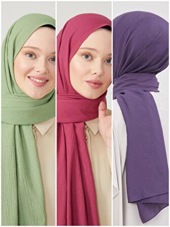 Alcanavm Levidor 3'lü Naturel Cazz Şal 1698753246959