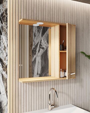 KAREN BANYO NİL BANYO DOLABI SETİ, 60 CM, SONOMO MEŞE 