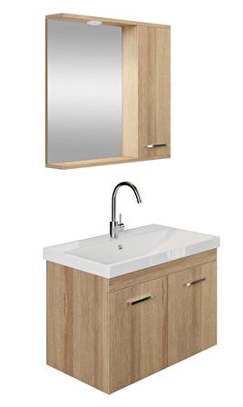 KAREN BANYO NİL BANYO DOLABI SETİ, 60 CM, SONOMO MEŞE 