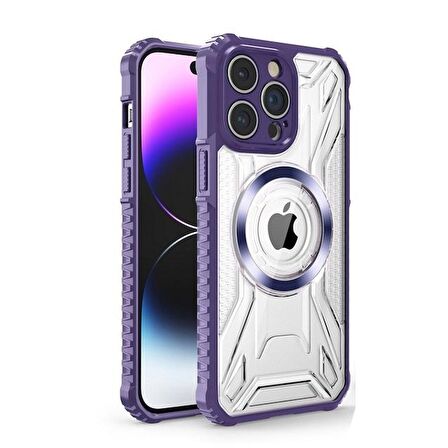 Gpack Apple iPhone 14 Pro Kılıf Prag Magsafe Özellikli Double Sided Non Slip PC TPU Kapak
