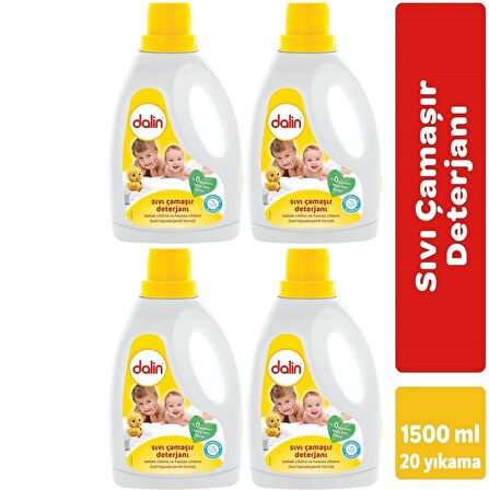 Dalin Sıvı Deterjan 1,5 Lt 4 Lü Set 80 Yıkama