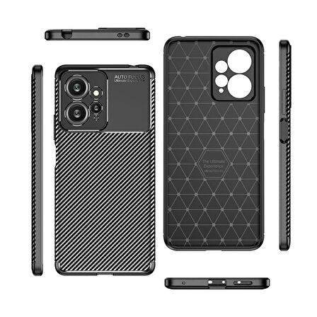 Gpack Xiaomi Redmi Note 12 4G Kılıf Negro Karbon Kamera Korumalı Silikon Lüx