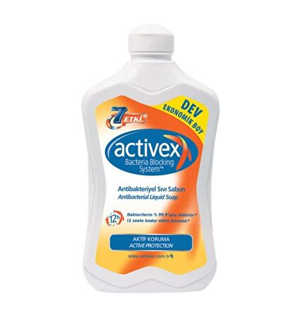 Activex Sıvı Sabun Aktif Antibakteriyel 1800 Ml x 2 Adet