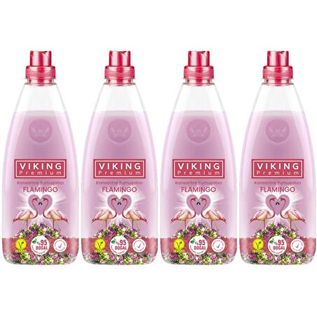 Viking Organik Beyazlar ve Renkliler İçin Konsantre Yumuşatıcı 4 x 1200 ml Yıkama