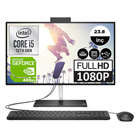 HP 79N36EAH05 Intel Core i5-1235U 16 GB Ram 1 TB SSD Nvidia GeForce MX 450 23.8" Full HD All in One PC