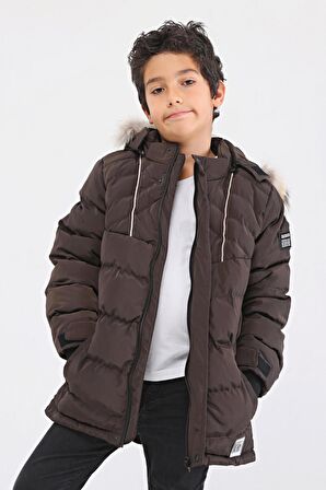 Benittokids Natural Kürklü Erkek Çocuk Kaban 51237