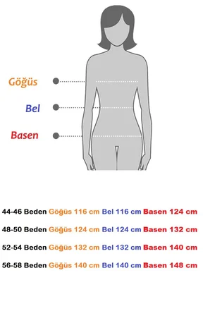 Büyük Beden Şifon Elbise 16E-1862