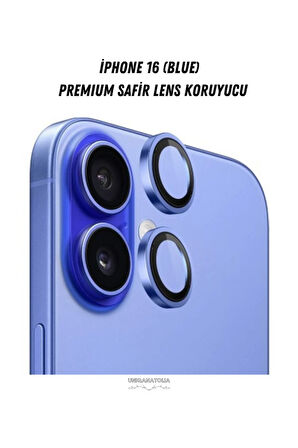 iPhone 16 Uyumlu Premium Safir Lens Koruyucu