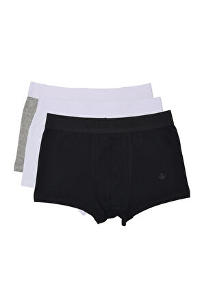 Adam Boxes Boxer Trunk Neo-Cosy 
3'lü Paket - Siyah, Beyaz, Gri