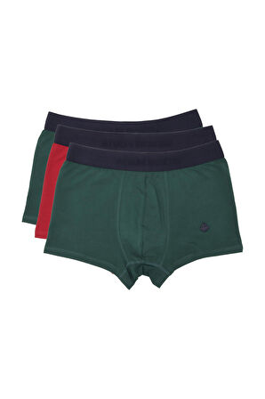 Adam Boxes Boxer Trunk Neo-Gracia 
3'lü Paket - Koyu Yeşil, Bordo