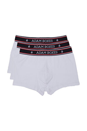 Adam Boxes Boxer Trunk Neo-Maritime 
3'lü Paket - Beyaz