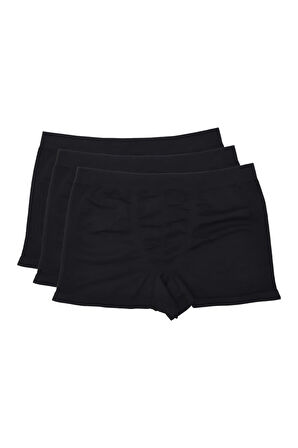 Adam Boxes Boxer Trunk Neo-Sincosido 
3'lü Paket - Siyah (Dikişsiz/Seamless)
