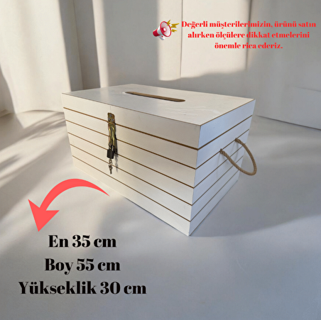 Kilitli, Ahşap Takı/çeyiz Sandığı (Nişan-Kına-Düğün-Sünnet Takı Toplama)