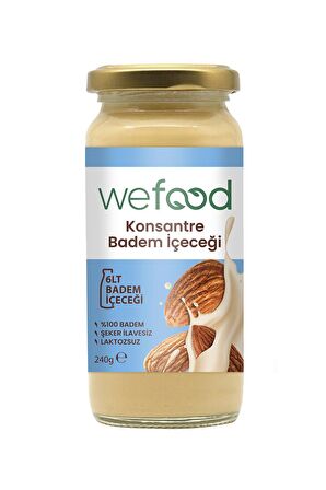 Wefood Badem Sütü Konsantresi (%100 Badem) 240 gr