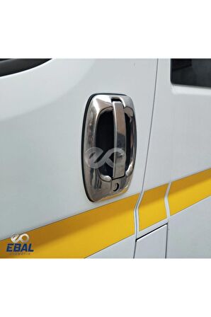 Fiat Ducato Krom Kapı Kolu+Çerçeve 4 kapı 8 Parça 2008 Üzeri P.Çelik