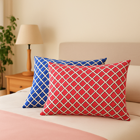 English Home Tesselation Çift Taraflı %100 Pamuk Yastık Kılıfı