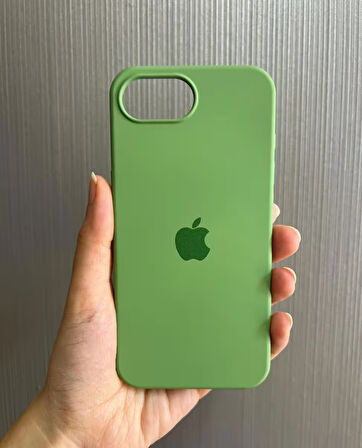 iPhone 16e Uyumlu Apple Logolu Silikon Içi Kadife Lansman Kılıf