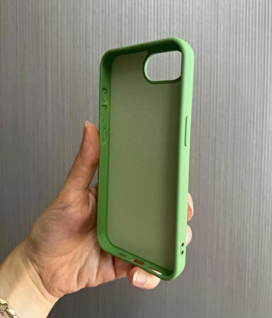 iPhone 16e Uyumlu Apple Logolu Silikon Içi Kadife Lansman Kılıf