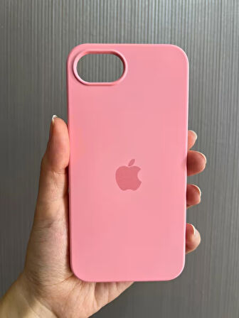 iPhone 16e Uyumlu Apple Logolu Silikon Içi Kadife Lansman Kılıf