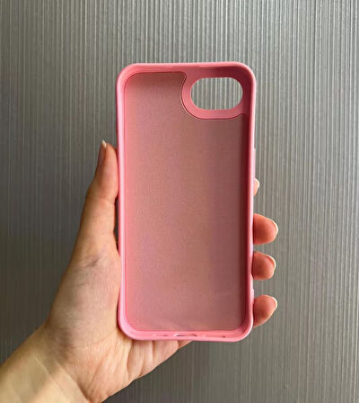 iPhone 16e Uyumlu Apple Logolu Silikon Içi Kadife Lansman Kılıf