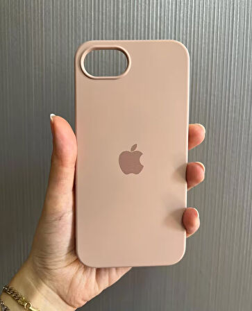 iPhone 16e Uyumlu Apple Logolu Silikon Içi Kadife Lansman Kılıf