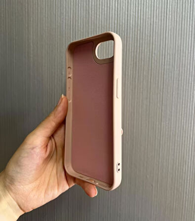 iPhone 16e Uyumlu Apple Logolu Silikon Içi Kadife Lansman Kılıf