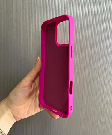 iPhone 16 PRO Uyumlu Apple Logolu Silikon Içi Kadife Lansman Kılıf