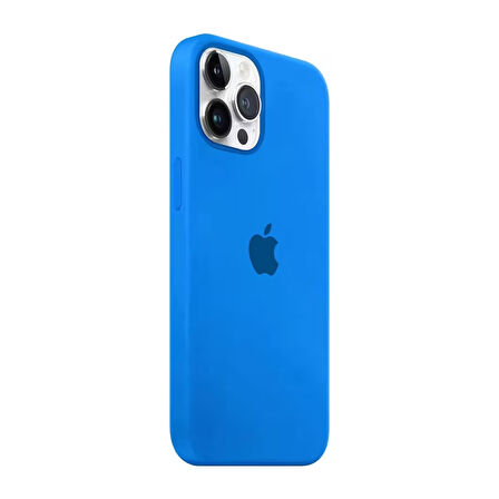 iPhone 16 PRO Uyumlu Apple Logolu Silikon Içi Kadife Lansman Kılıf