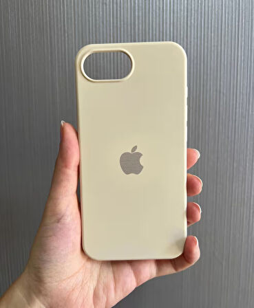 iPhone 16e Uyumlu Apple Logolu Silikon Içi Kadife Lansman Kılıf
