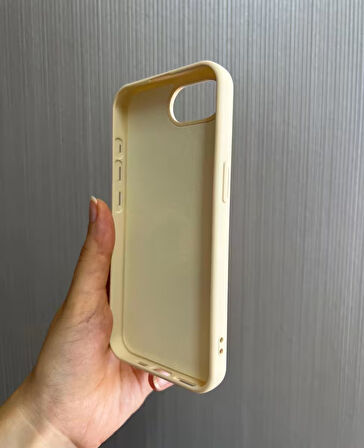 iPhone 16e Uyumlu Apple Logolu Silikon Içi Kadife Lansman Kılıf