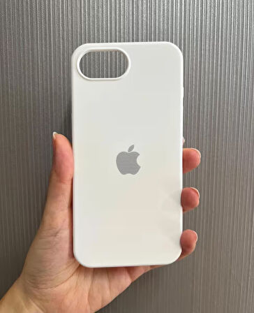 iPhone 16e Uyumlu Apple Logolu Silikon Içi Kadife Lansman Kılıf
