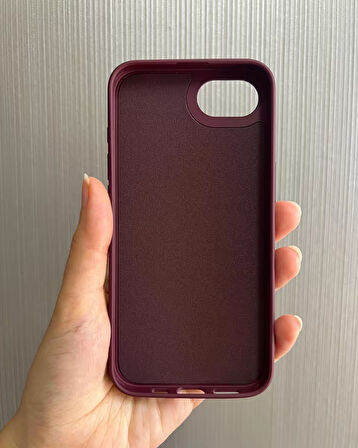 iPhone 16e Uyumlu Apple Logolu Silikon Içi Kadife Lansman Kılıf
