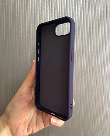 iPhone 16e Uyumlu Apple Logolu Silikon Içi Kadife Lansman Kılıf