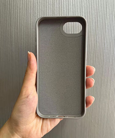 iPhone 16e Uyumlu Apple Logolu Silikon Içi Kadife Lansman Kılıf