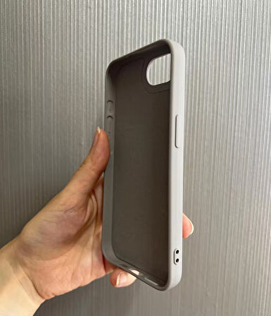 iPhone 16e Uyumlu Apple Logolu Silikon Içi Kadife Lansman Kılıf
