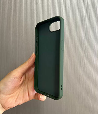 iPhone 16e Uyumlu Apple Logolu Silikon Içi Kadife Lansman Kılıf