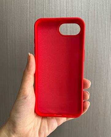iPhone 16e Uyumlu Apple Logolu Silikon Içi Kadife Lansman Kılıf