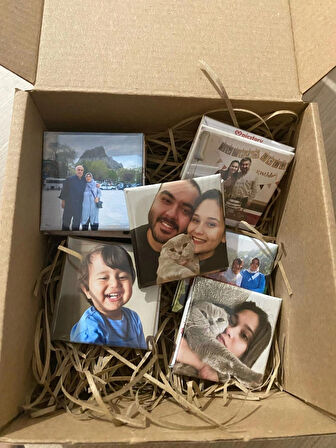 Kişiye Özel Fotoğraf Baskılı 16'li Metal Buzdolabı Magneti