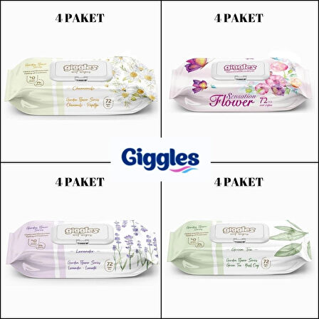 Giggles Islak Havlu Set 72'li 16 Paket 1152 Mendil