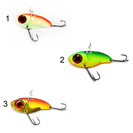 Captain 3610 Poppy 3D Metal Vibrasyon 17gr Jig Suni Yem 3