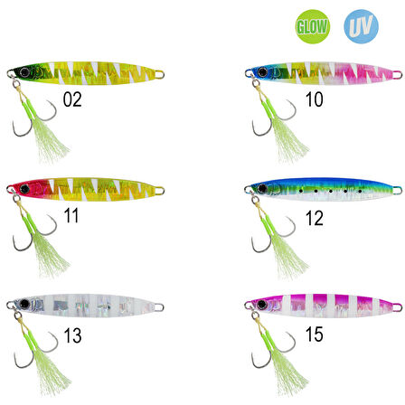 Captain 3629 Burneo Jigger 40gr Light Jig Suni Yem 10