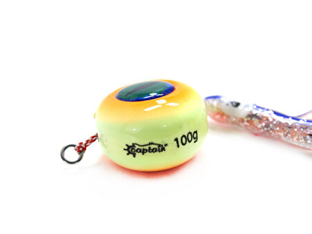 Captain 3644 Cornea UV 3D Eye 100gr Tai Rubber Slider Jig 05