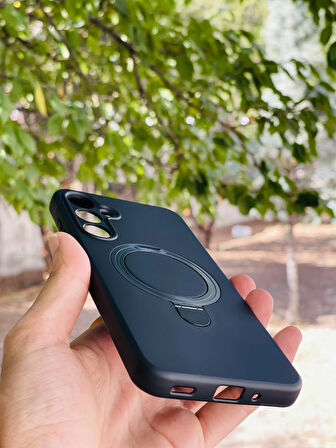 Samsung Galaxy S24 FE Kılıf Regal Mgsafe İçi Kadife Soft Standlı Silikon Kapak