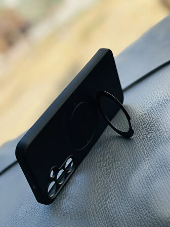 Samsung Galaxy S24 FE Kılıf Regal Mgsafe İçi Kadife Soft Standlı Silikon Kapak