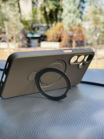 Samsung Galaxy S24 FE Kılıf Regal Mgsafe İçi Kadife Soft Standlı Silikon Kapak