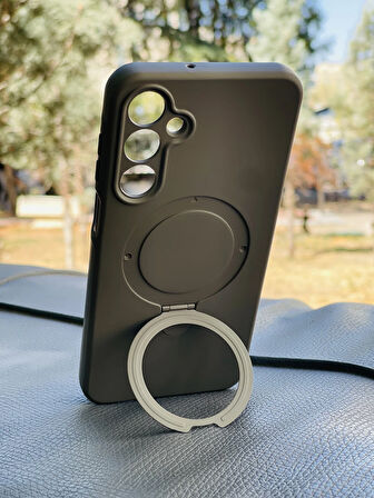 Samsung Galaxy S24 FE Kılıf Regal Mgsafe İçi Kadife Soft Standlı Silikon Kapak
