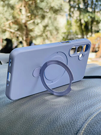 Samsung Galaxy S24 FE Kılıf Regal Mgsafe İçi Kadife Soft Standlı Silikon Kapak