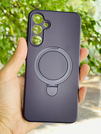 Samsung Galaxy S24 FE Kılıf Regal Mgsafe İçi Kadife Soft Standlı Silikon Kapak