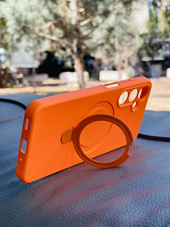 Samsung Galaxy A35 5G Kılıf Regal Mgsafe İçi Kadife Soft Standlı Silikon Kapak